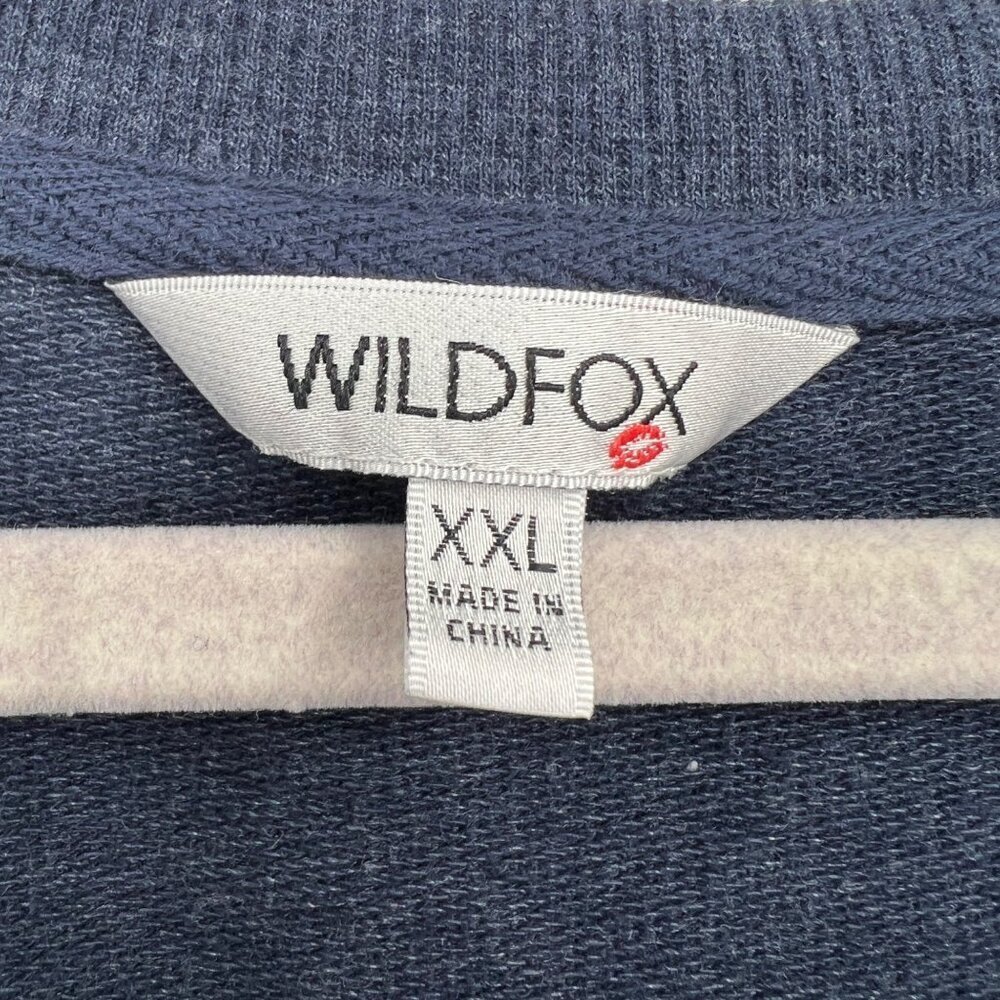 Wild Fox Sweatshirt Good Vibes Pullover Womens plus size 2X Oversized Crew Neck - Picture 2 of 11